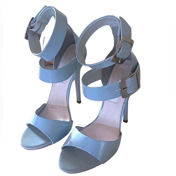 ANDREA Baby Blue Stiletto’s 4 1/2” Heel Double Ankle Strap Women’s Size 7 ECU - Picture 5 of 16